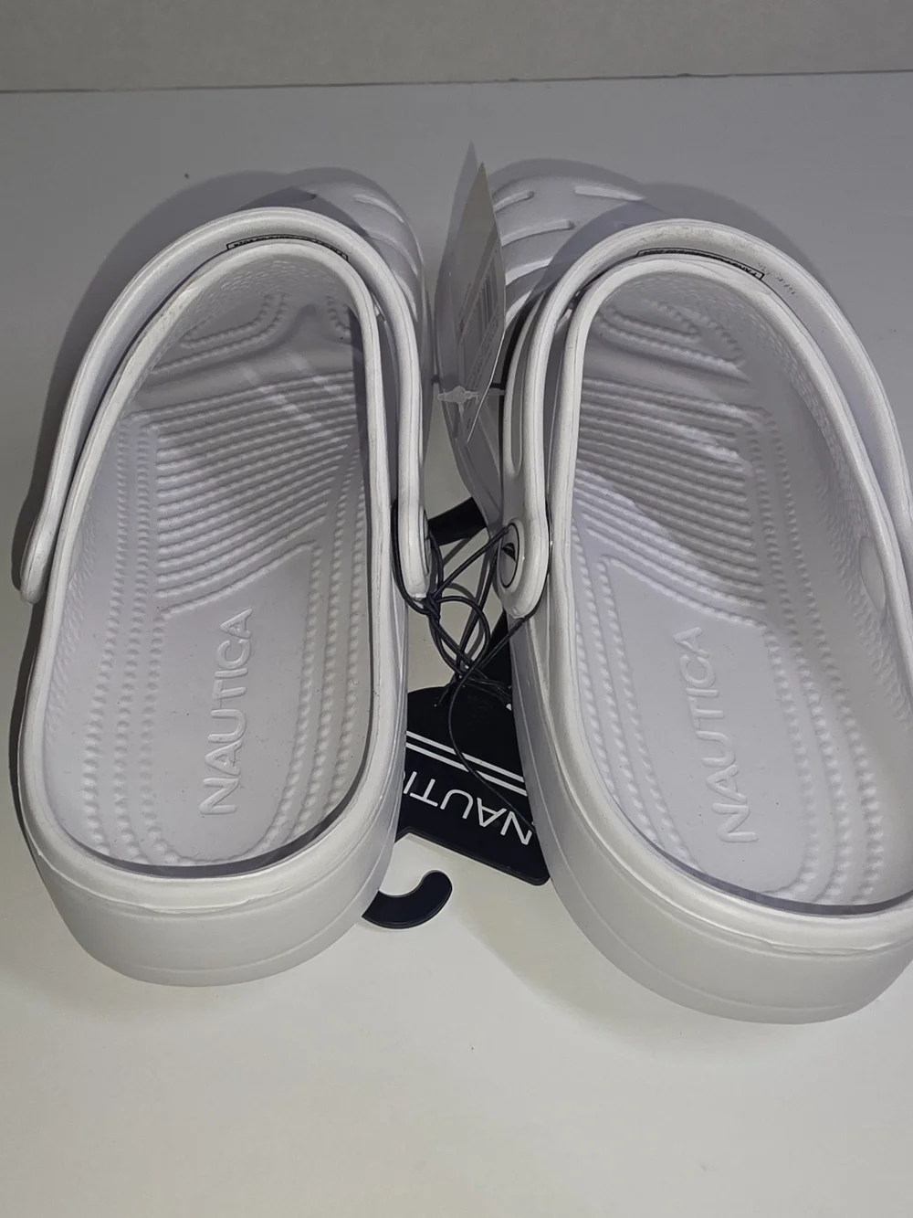 Nautica Kids White Water Clogs with Heel Strap